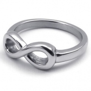 KONOV Jewelry Stainless Steel Infinity Love Womens Ring, Promise Engagement Wedding Band - Size 9