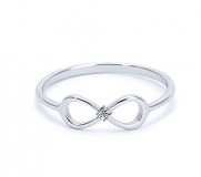 Heavy Casted 925 Sterling Silver Infinity Ring-Centered High Quality CZ Stone Available in Sizes 4-10 (6)