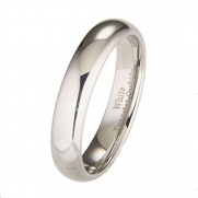 5MM White Tungsten Carbide Polished Classic Wedding Ring Size 7