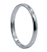 2MM White Tungsten Carbide Polished Classic Wedding Ring Band Size 3